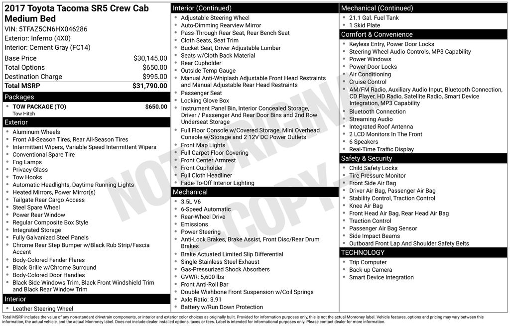 Certified Used 2017 Red Toyota SR5 image 5