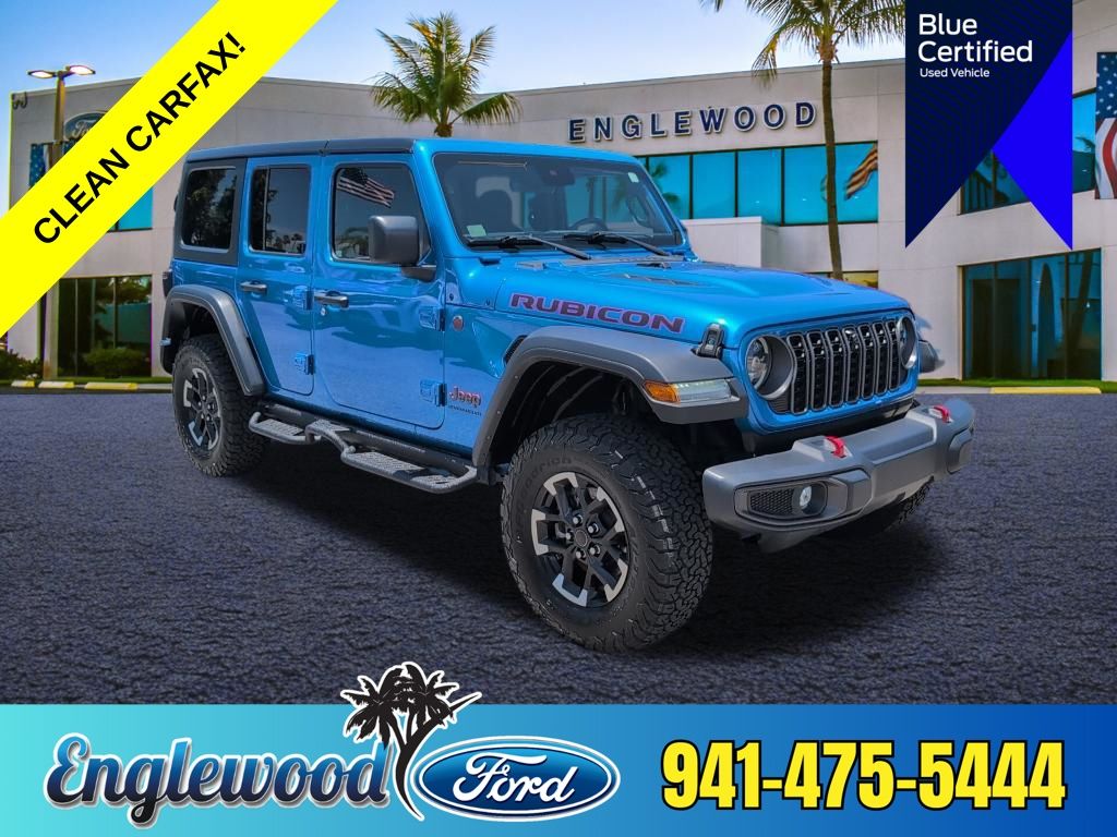 Hydro Blue Pearlcoat 2024 Jeep Wrangler SUV / Crossover Four-Wheel Drive 8-Speed Automatic