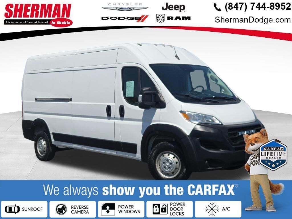Bright White Clearcoat 2023 RAM ProMaster Van Front-Wheel Drive 9-Speed Automatic