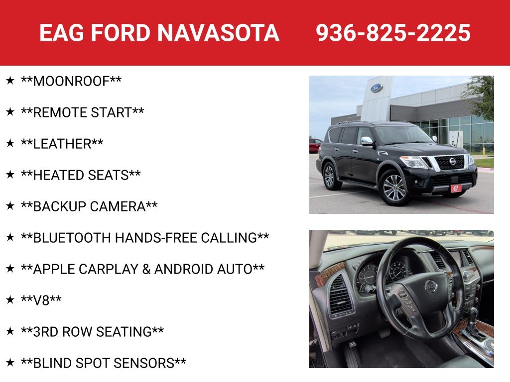 2019 Nissan Armada SL Black at Emmons Autoplex