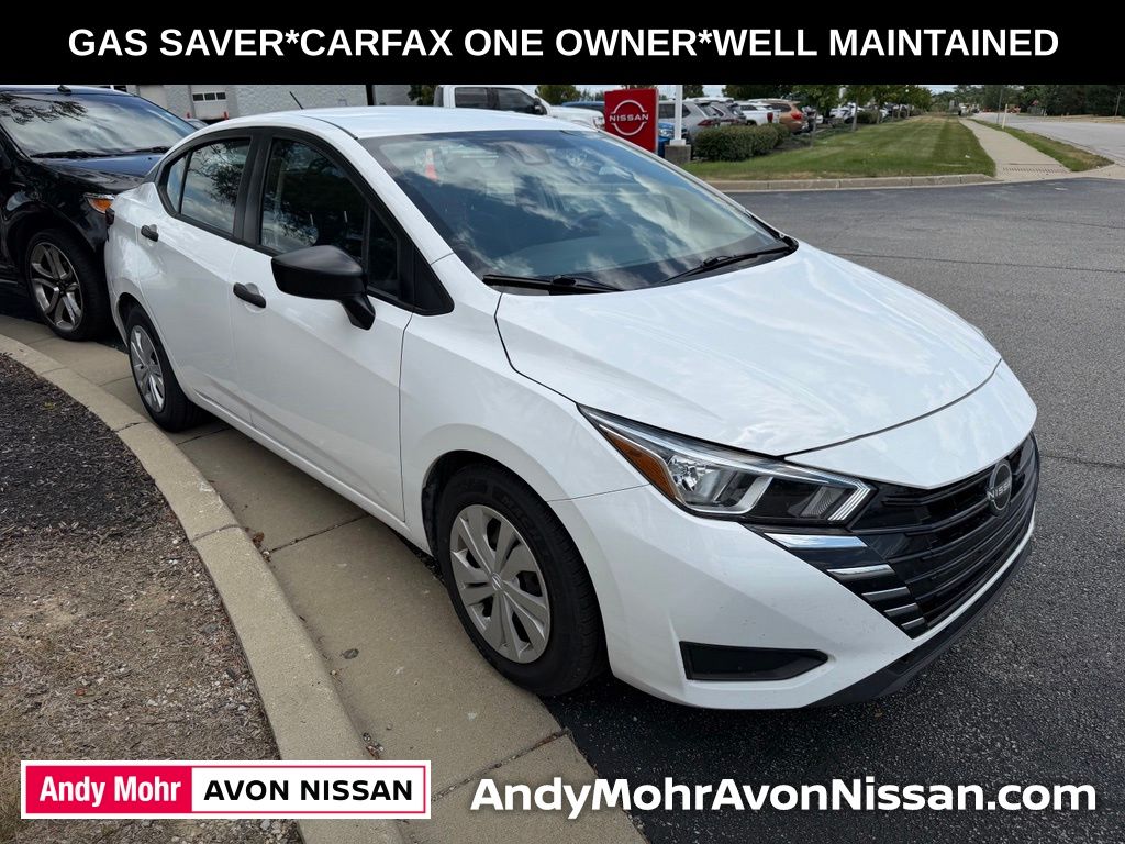 White (Fresh Powder) 2023 Nissan Versa Sedan Front-Wheel Drive Continuously Variable Transmission
