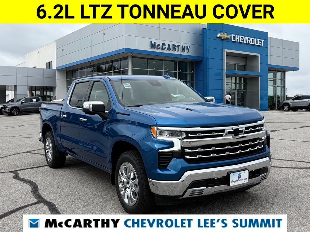 Glacier Blue Metallic 2024 Chevrolet Silverado 1500 Pickup Truck Four-Wheel Drive Automatic