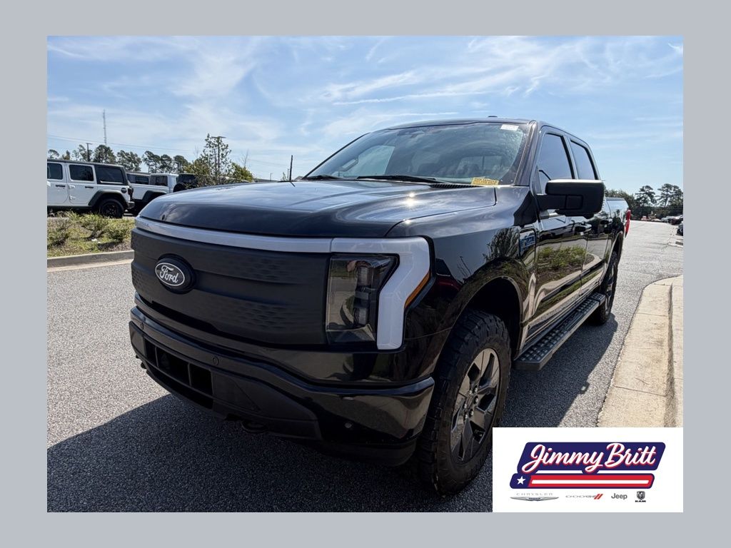 Agate Black Metallic 2024 Ford F-150 Lightning Pickup Truck All-Wheel Drive 1-Speed Dual Clutch