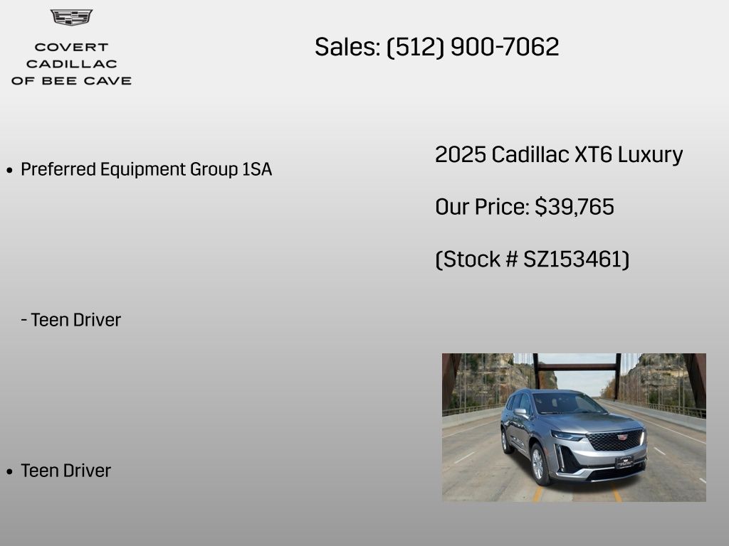 New Car 2025 Cadillac Xt6  Luxury For Sale Under $40,000 In Austin, Texas