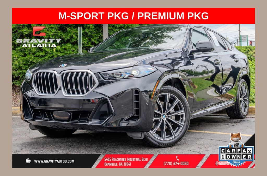 Black Sapphire Metallic 2025 BMW X6 xDrive40i AWD SUV / Crossover All-Wheel Drive 8-Speed Automatic