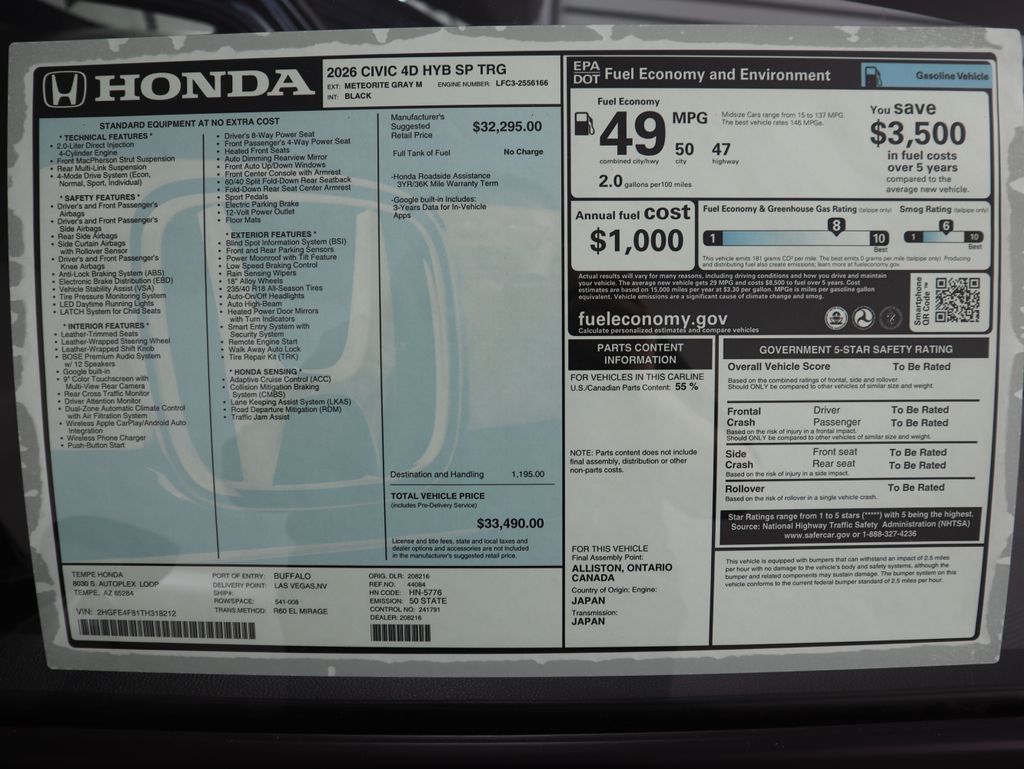 Thumbnail: 2026 Honda Civic - 9