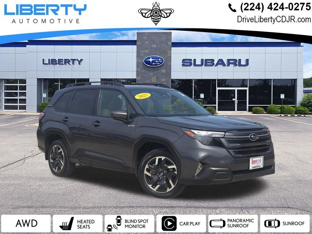 Magnetite Gray Metallic 2025 Subaru Forester Hybrid Premium AWD SUV / Crossover All-Wheel Drive Continuously Variable Transmission