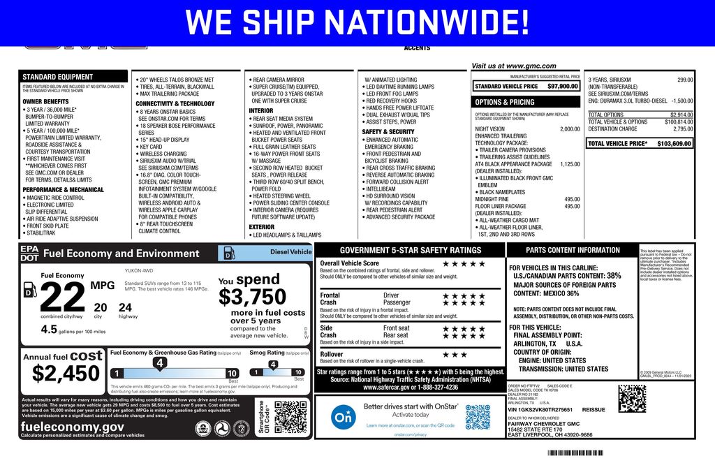 Midnight Pine 2026 GMC Yukon AT4 Ultimate 4WD SUV / Crossover Four-Wheel Drive