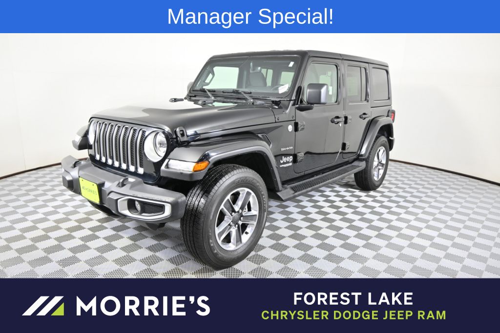 Black Clearcoat 2022 Jeep Wrangler Unlimited Sahara 4WD SUV / Crossover Four-Wheel Drive 8-Speed Automatic