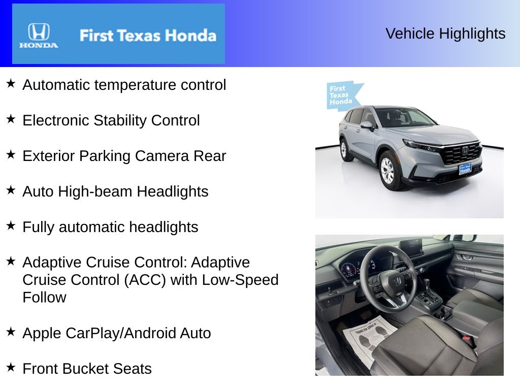 Used Car 2025 Honda Cr-v  Wagon 4 Dr. Lx Front Wheel Drive For Sale Under $30,000 In Austin, Texas