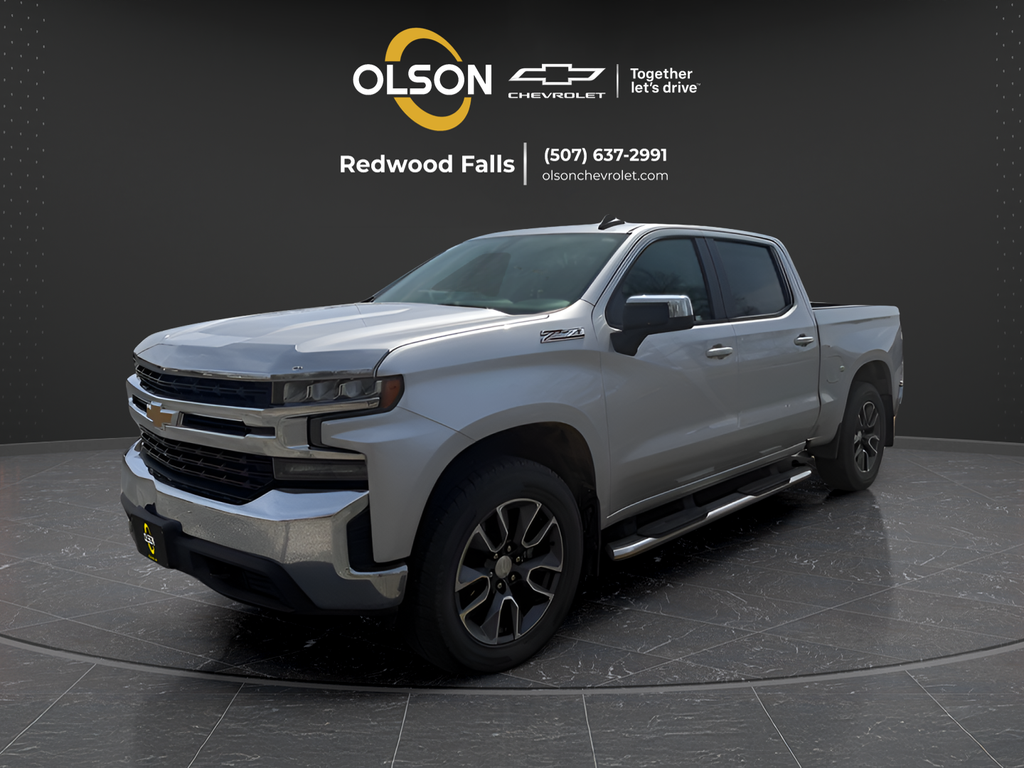 Silver Ice Metallic 2020 Chevrolet Silverado 1500 LT Crew Cab 4WD Pickup Truck Four-Wheel Drive 8-Speed Automatic