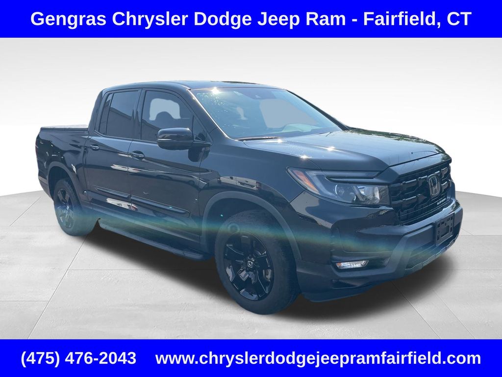 Crystal Black Pearl 2024 Honda Ridgeline Pickup Truck All-Wheel Drive 9-Speed Automatic
