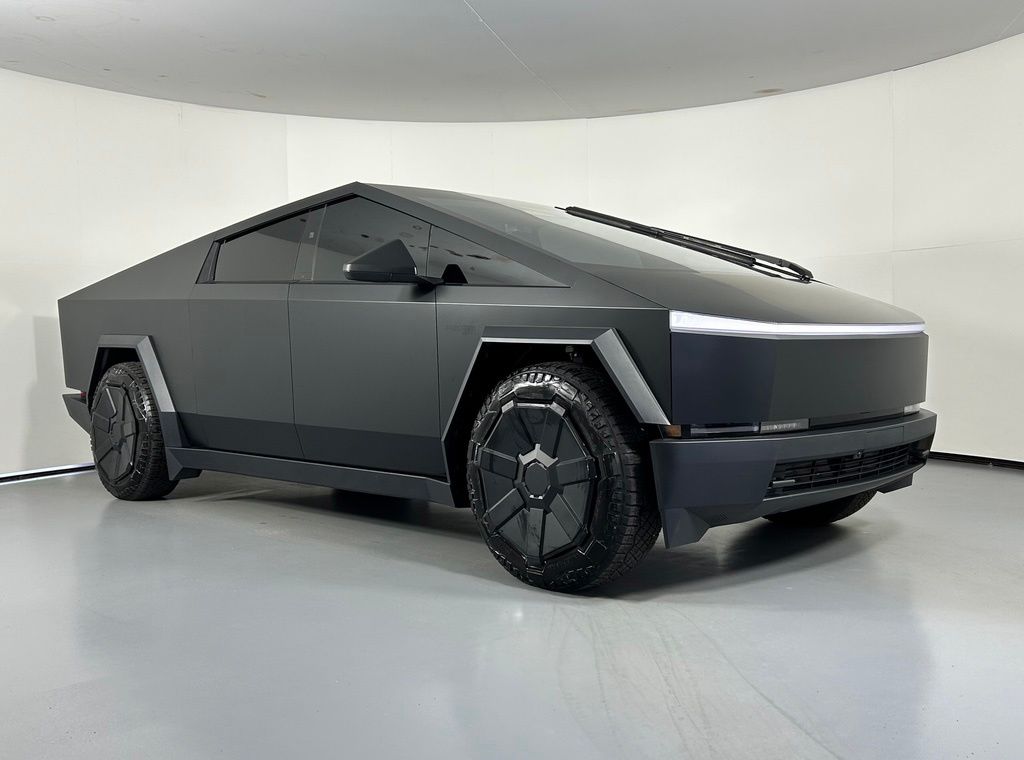 Silver 2024 Tesla Cybertruck Pickup Truck All-Wheel Drive 1-Speed Automatic