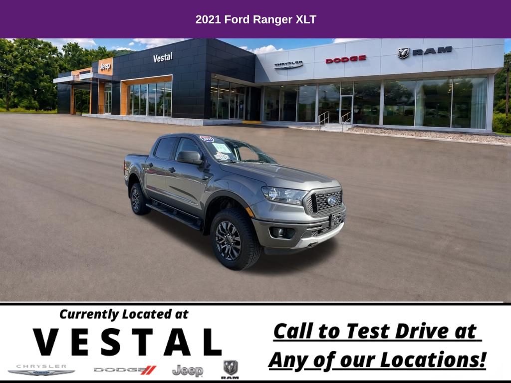 Gray Metallic 2021 Ford Ranger Pickup Truck Four-Wheel Drive Automatic
