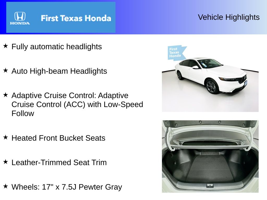 Used Car 2025 Honda Accord Hybrid  Ex-l For Sale Under $35,000 In Austin, Texas