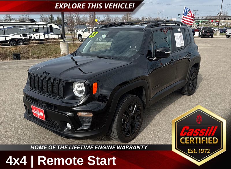 Black Clearcoat 2023 Jeep Renegade Altitude 4WD SUV / Crossover Four-Wheel Drive 9-Speed Automatic