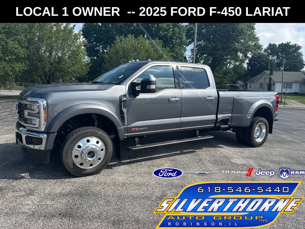 Gray Metallic 2025 Ford F-450 Super Duty Pickup Truck Four-Wheel Drive Automatic