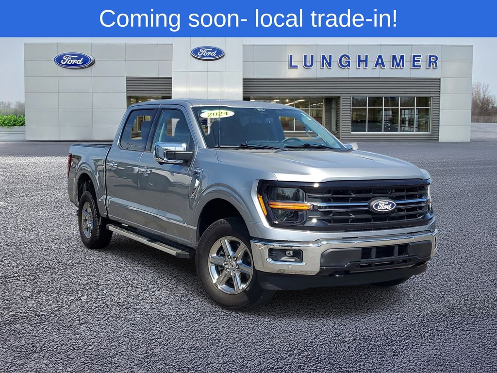 Iconic Silver Metallic 2024 Ford F-150 Pickup Truck Four-Wheel Drive Automatic