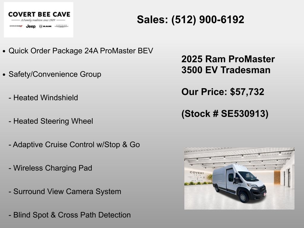 New Car 2025 Ram Promaster 3500 Ev  For Sale Under $60,000 In Austin, Texas