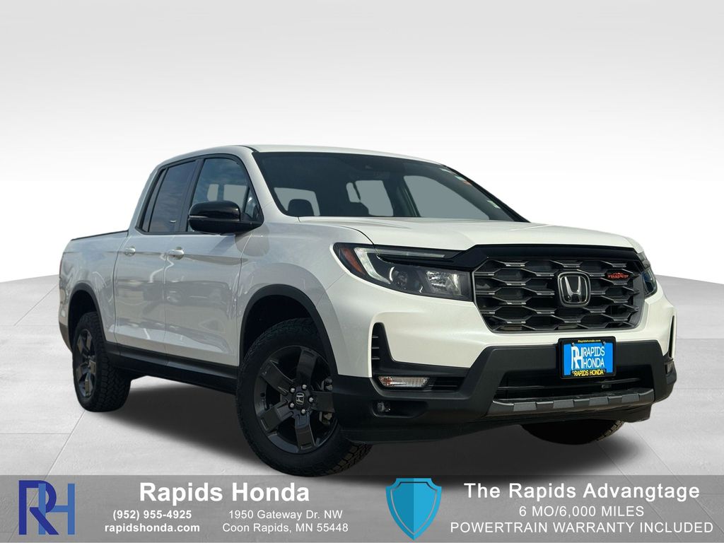 Platinum White 2026 Honda Ridgeline Pickup Truck All-Wheel Drive 9-Speed Automatic