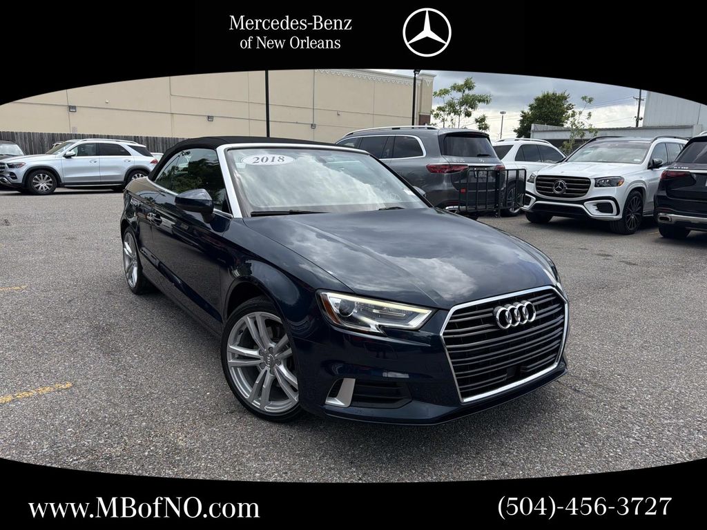 Brilliant Black 2018 Audi A3 Convertible Front-Wheel Drive 6-Speed Automatic