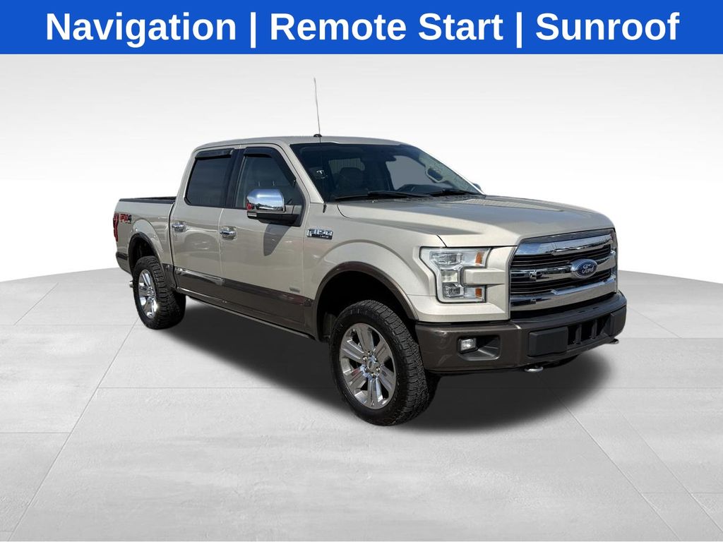 White Gold 2017 Ford F-150 Lariat SuperCrew 4WD Pickup Truck Four-Wheel Drive Automatic