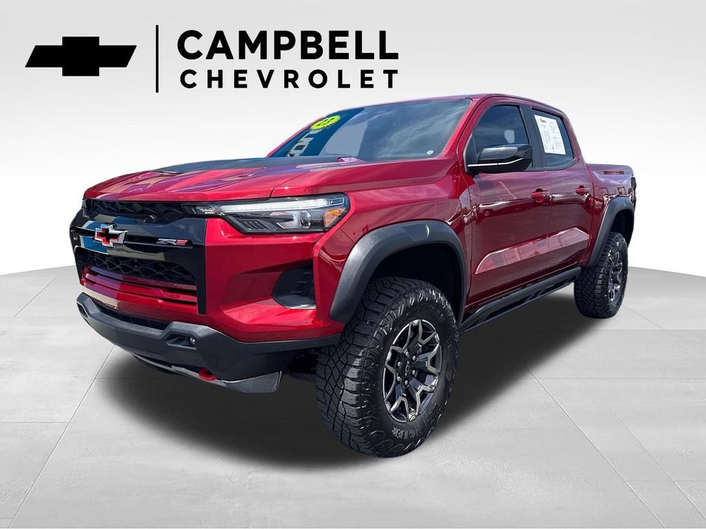 Radiant Red 2023 Chevrolet Colorado ZR2 Crew Cab 4WD Pickup Truck Four-Wheel Drive 8-Speed Automatic