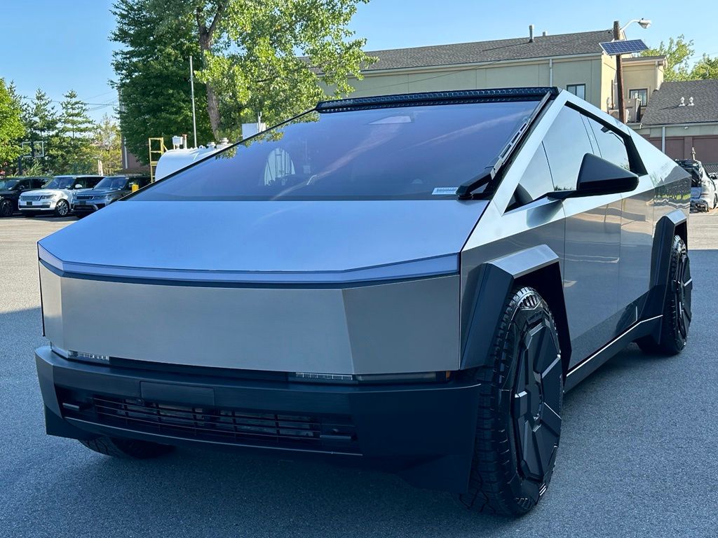 Gray (Stainless Steel) 2024 Tesla Cybertruck Pickup Truck All-Wheel Drive 1-Speed Automatic