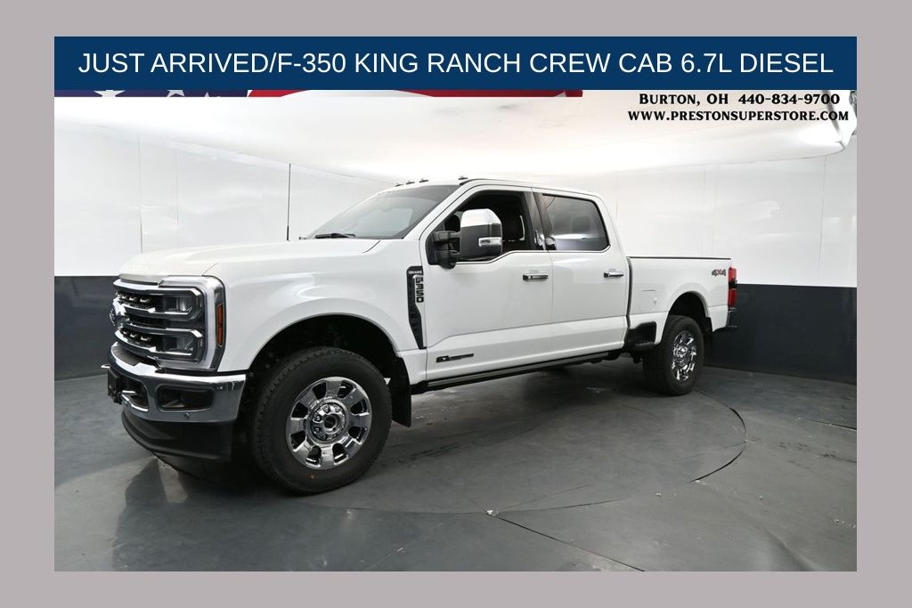 Star White Metallic Tri-Coat 2024 Ford F-350 Super Duty King Ranch Crew Cab 4WD Pickup Truck Four-Wheel Drive Automatic