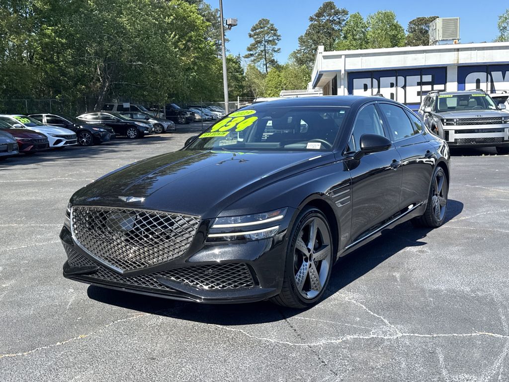 Vik Black 2023 Genesis G80 3.5T Sport AWD Sedan All-Wheel Drive 8-Speed Automatic