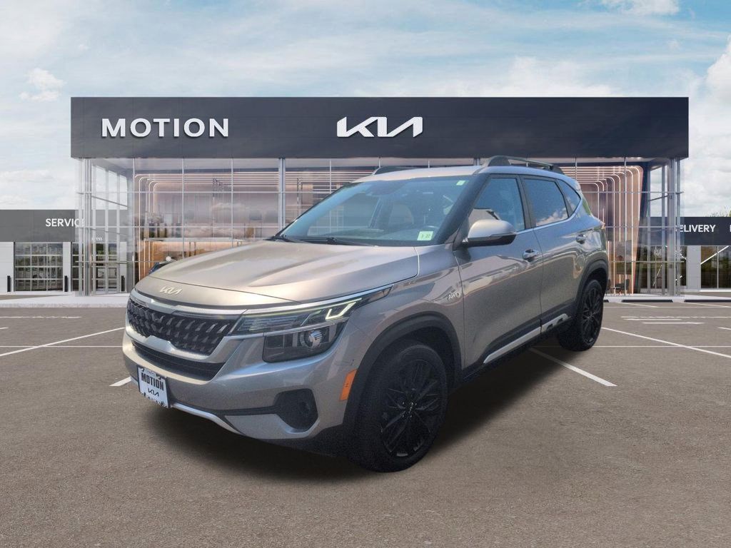 Steel Gray 2022 Kia Seltos SUV / Crossover All-Wheel Drive 7-Speed Automatic