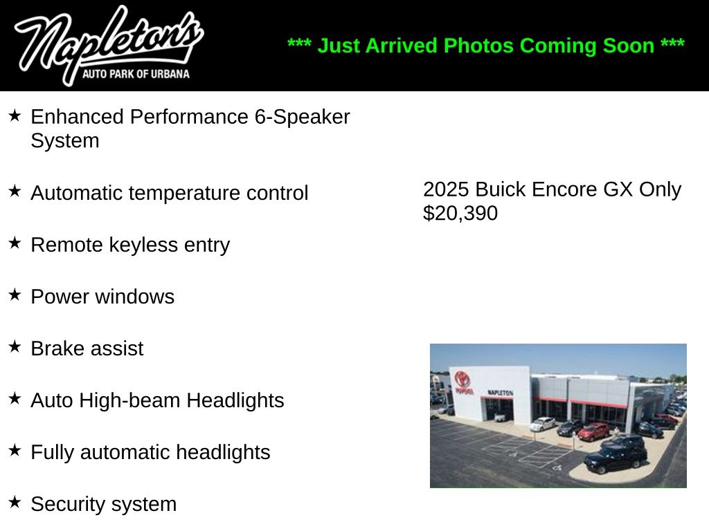 Summit White 2025 Buick Encore GX Preferred FWD SUV / Crossover Front-Wheel Drive Continuously Variable Transmission