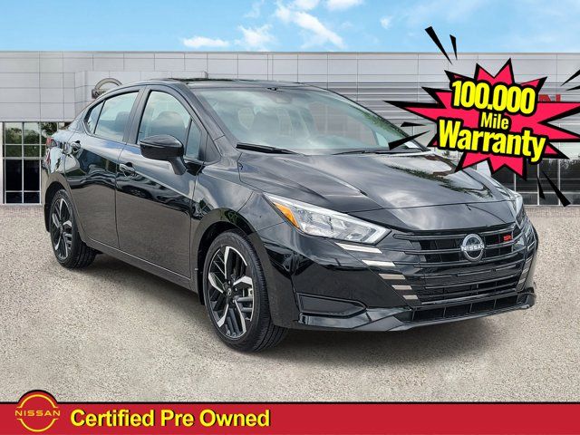 Super Black Metallic 2025 Nissan Versa Sedan Front-Wheel Drive Continuously Variable Transmission