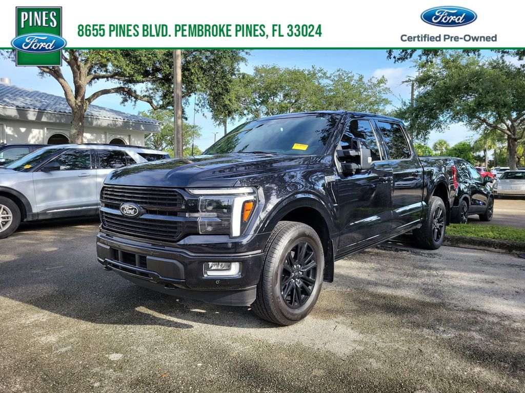 Black Metallic 2024 Ford F-150 Platinum SuperCrew 4WD Pickup Truck Four-Wheel Drive Automatic