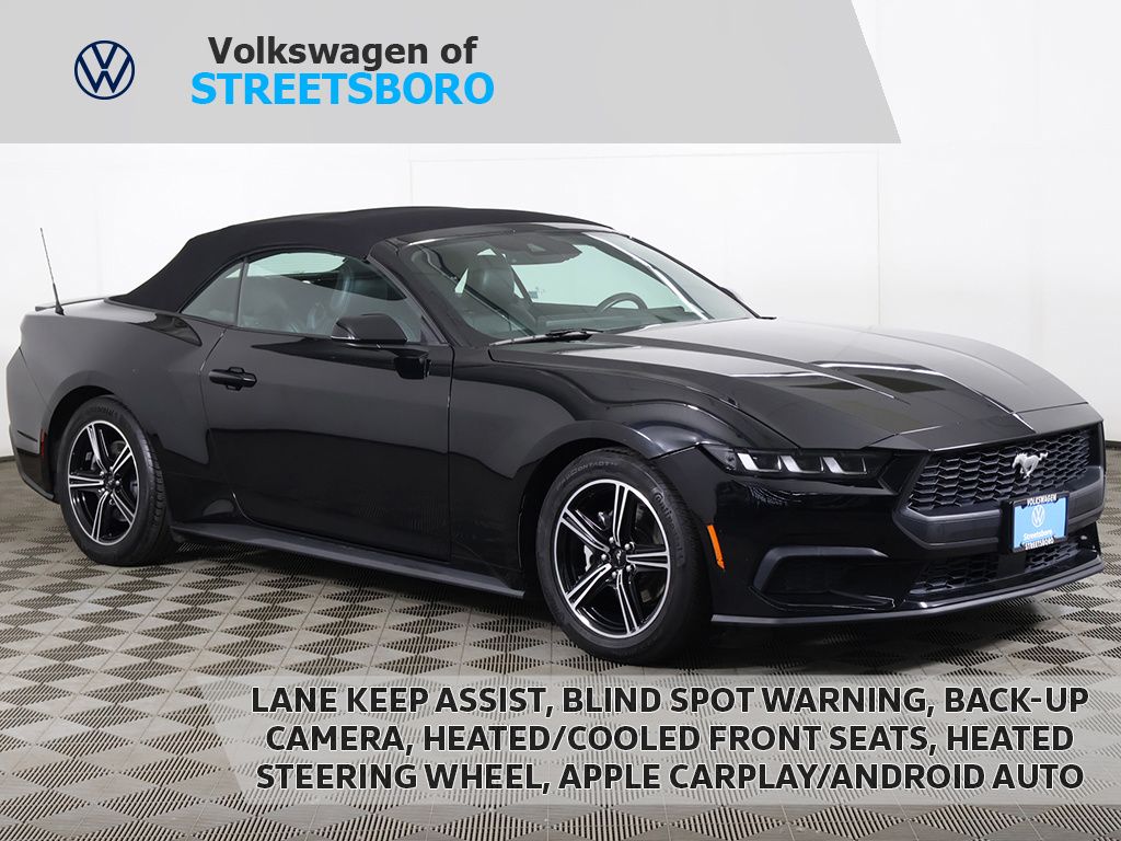 Shadow Black 2024 Ford Mustang EcoBoost Premium Convertible RWD Convertible Rear-Wheel Drive Automatic