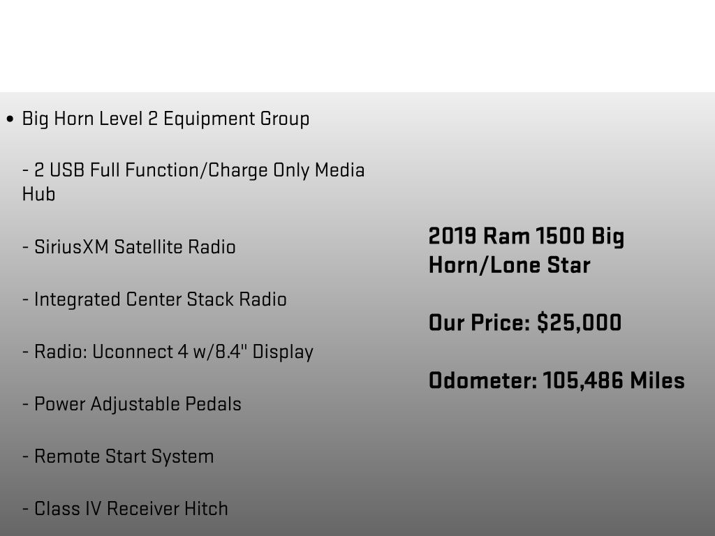 2019 Ram 1500 Big Horn/Lone Star Red at Luther Ford