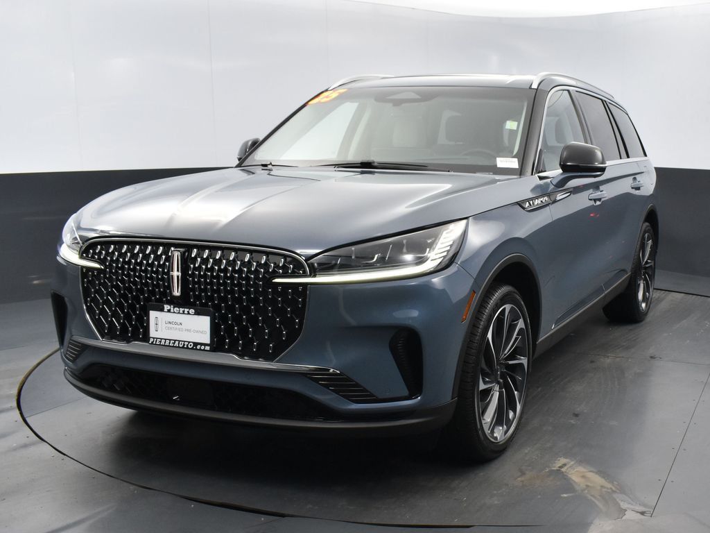 Whisper Blue Metallic Clearcoat 2025 Lincoln Aviator Reserve AWD SUV / Crossover All-Wheel Drive Automatic