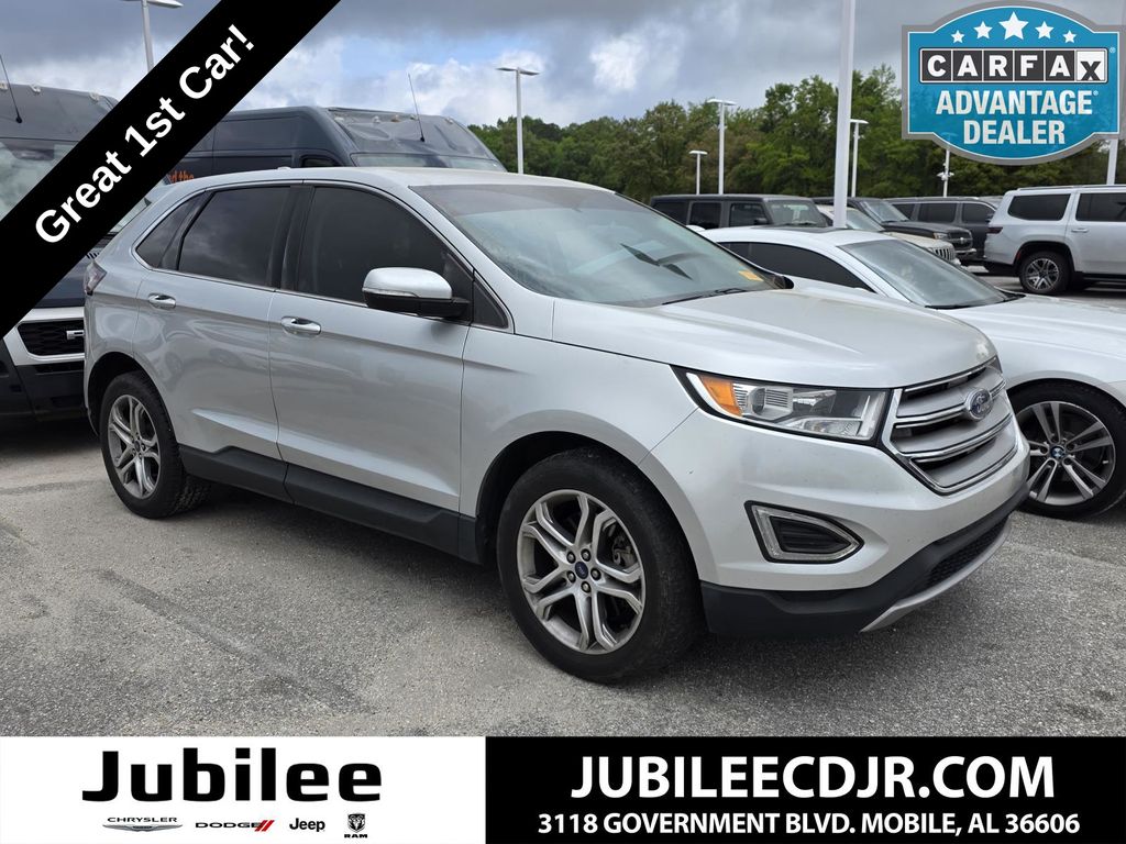 Ingot Silver 2016 Ford Edge Titanium SUV / Crossover Front-Wheel Drive 6-Speed Automatic