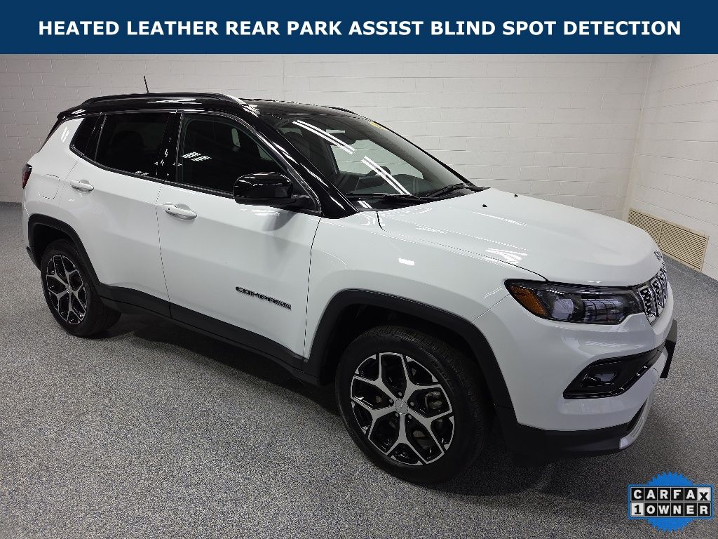 Bright White Clearcoat 2024 Jeep Compass Limited 4WD SUV / Crossover Four-Wheel Drive 8-Speed Automatic