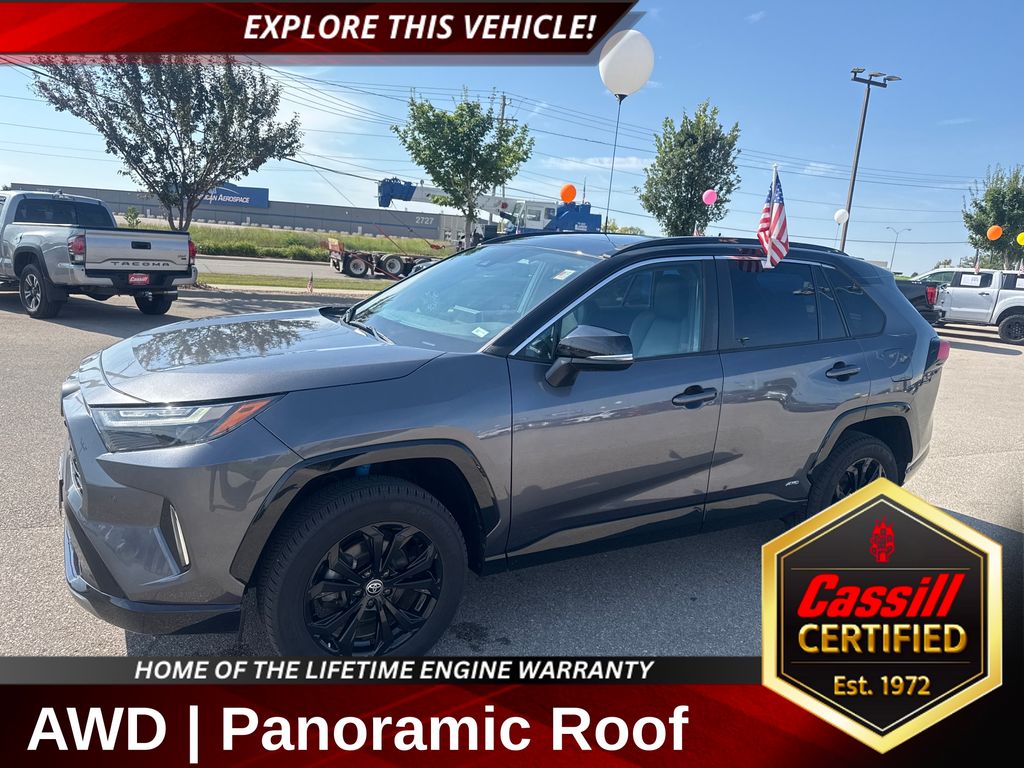Midnight Black Metallic 2022 Toyota RAV4 Hybrid SUV / Crossover All-Wheel Drive Continuously Variable Transmission