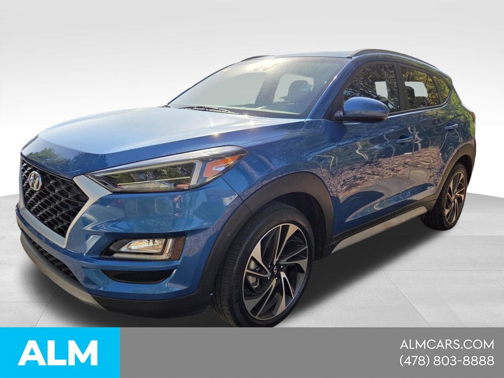 Teal (Aqua Blue) 2021 Hyundai Tucson Sport FWD SUV / Crossover Front-Wheel Drive 6-Speed Automatic