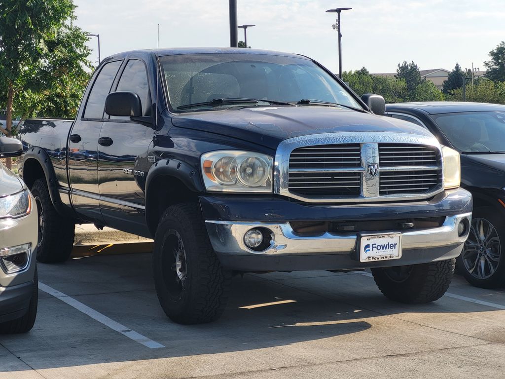 Patriot Blue Pearl 2007 Dodge RAM 1500 Pickup Truck Four-Wheel Drive 5-Speed Automatic