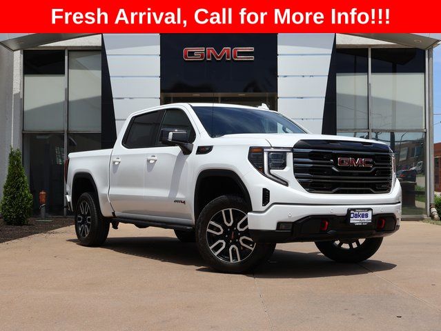Summit White 2025 GMC Sierra 1500 AT4 Crew Cab 4WD Pickup Truck Four-Wheel Drive Automatic