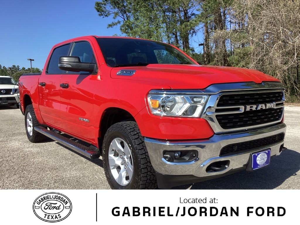 Flame Red Clearcoat 2023 RAM 1500 Pickup Truck Four-Wheel Drive 8-Speed Automatic