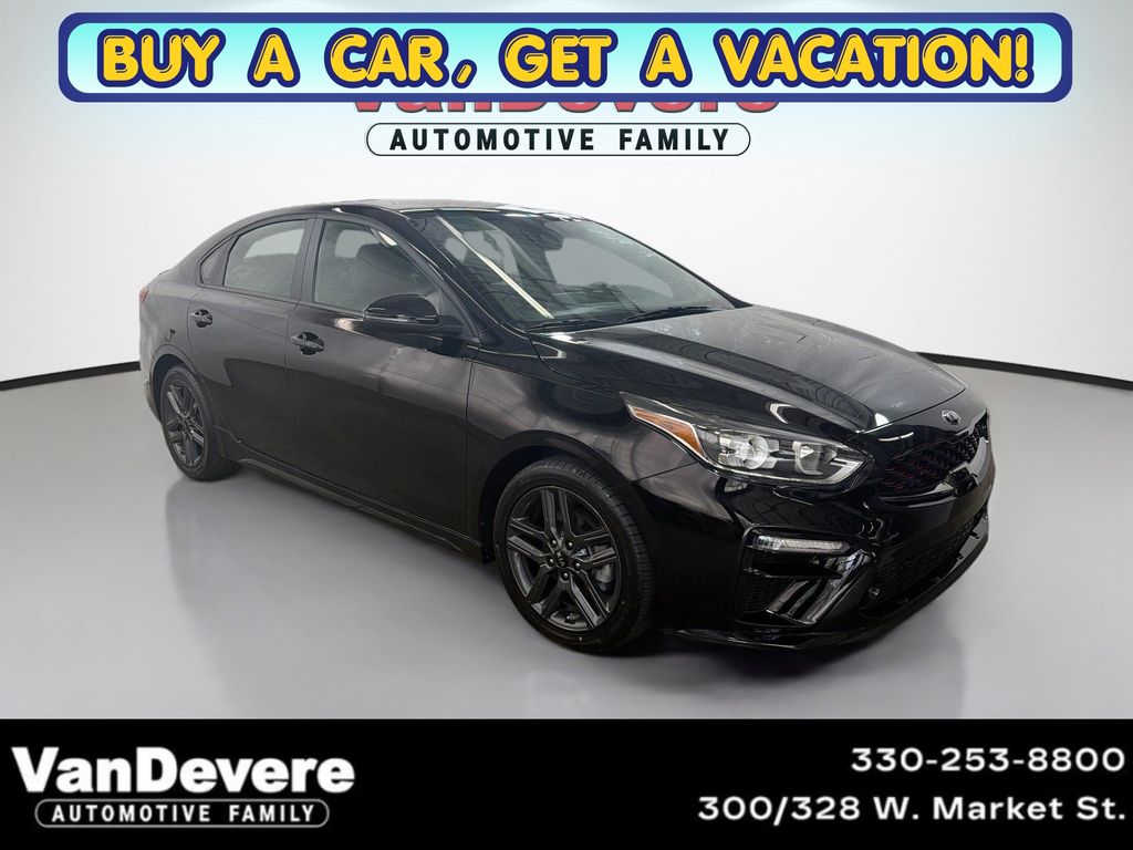 Aurora Black Pearl 2021 Kia Forte GT Line FWD Sedan Front-Wheel Drive Continuously Variable Transmission