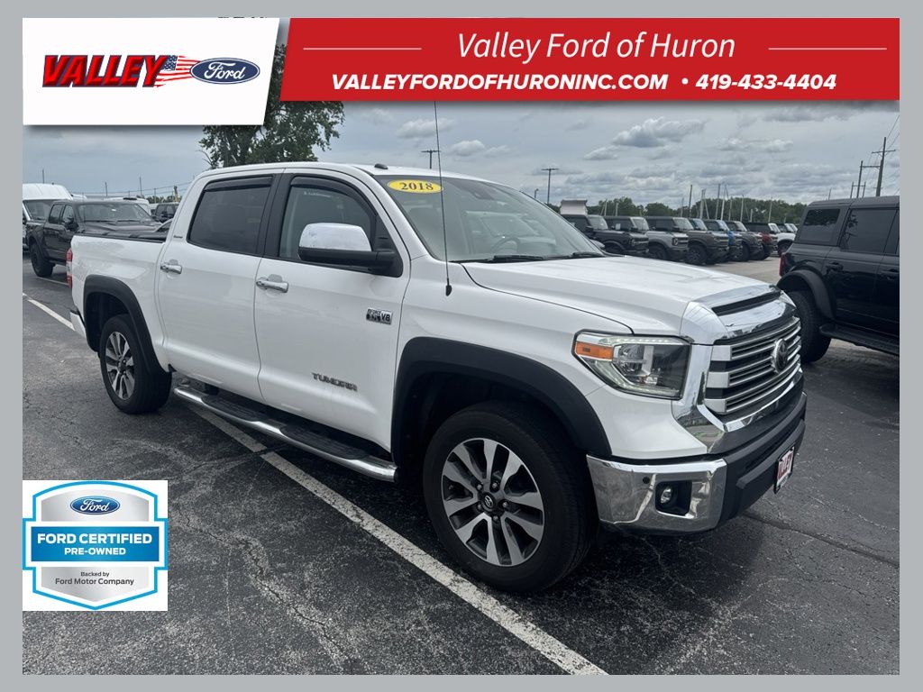 Super White 2018 Toyota Tundra Pickup Truck Four-Wheel Drive 6-Speed Automatic Overdrive