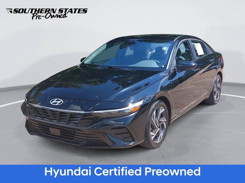 Abyss Black 2024 Hyundai Elantra Sedan Front-Wheel Drive Continuously Variable Transmission