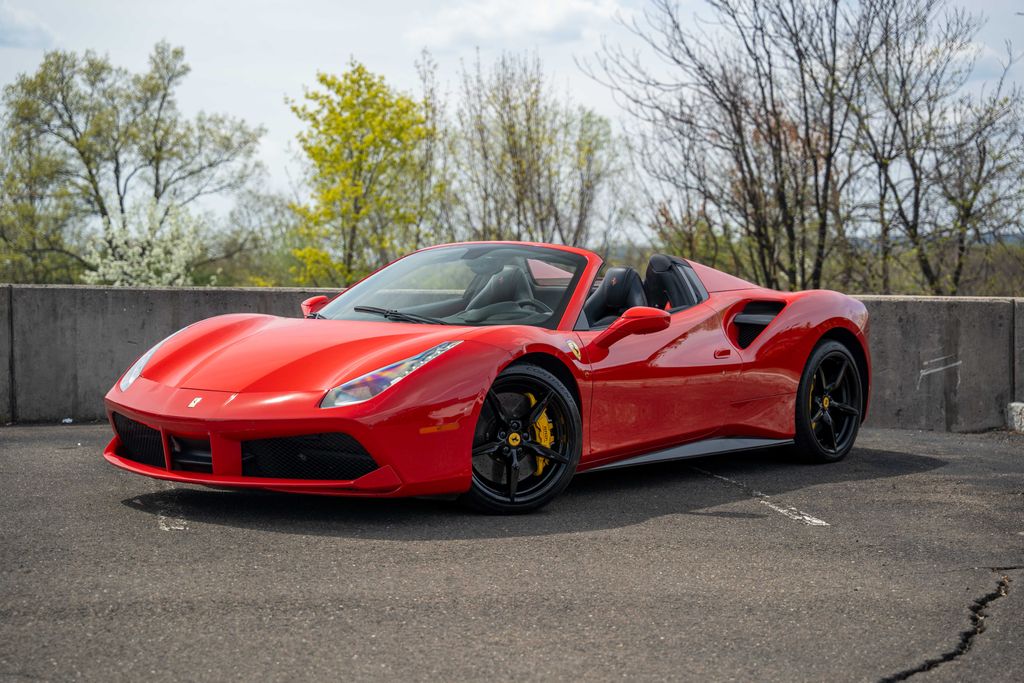 Black 2017 Ferrari 488 Spider RWD Convertible Rear-Wheel Drive 7-Speed Automatic
