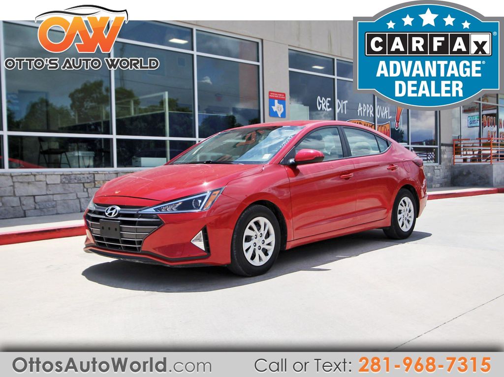 Calypso Red 2020 Hyundai Elantra Sedan Front-Wheel Drive Continuously Variable Transmission