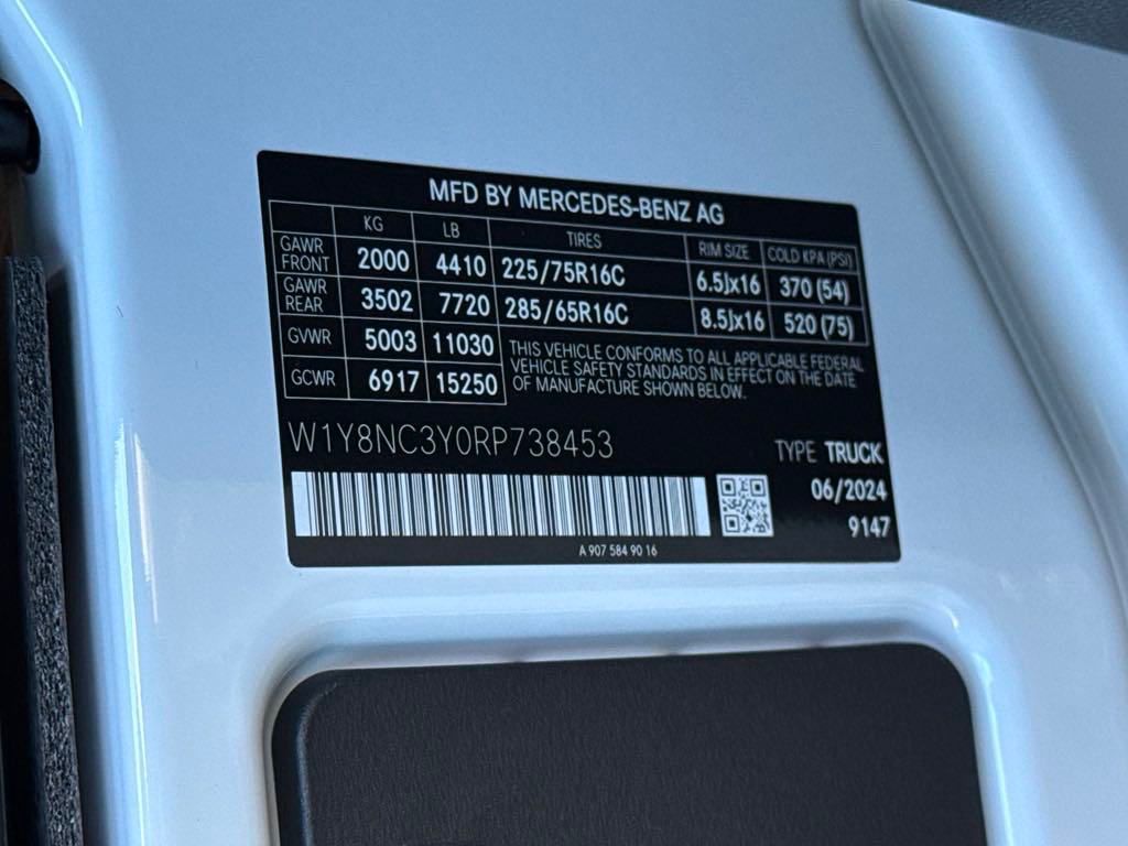 2024 Mercedes-Benz Sprinter 3500 Cargo 170 WB White at John Sisson Motors